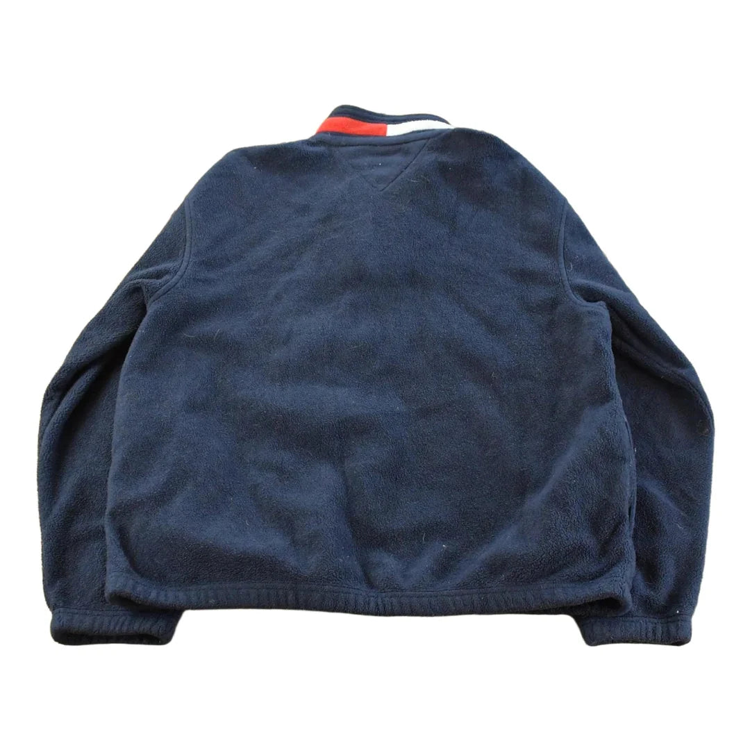 Vintage 1990s Tommy Hilfiger Flag Spellout Quarter Zip Fleece Sweater Men's S from propervintagecanada