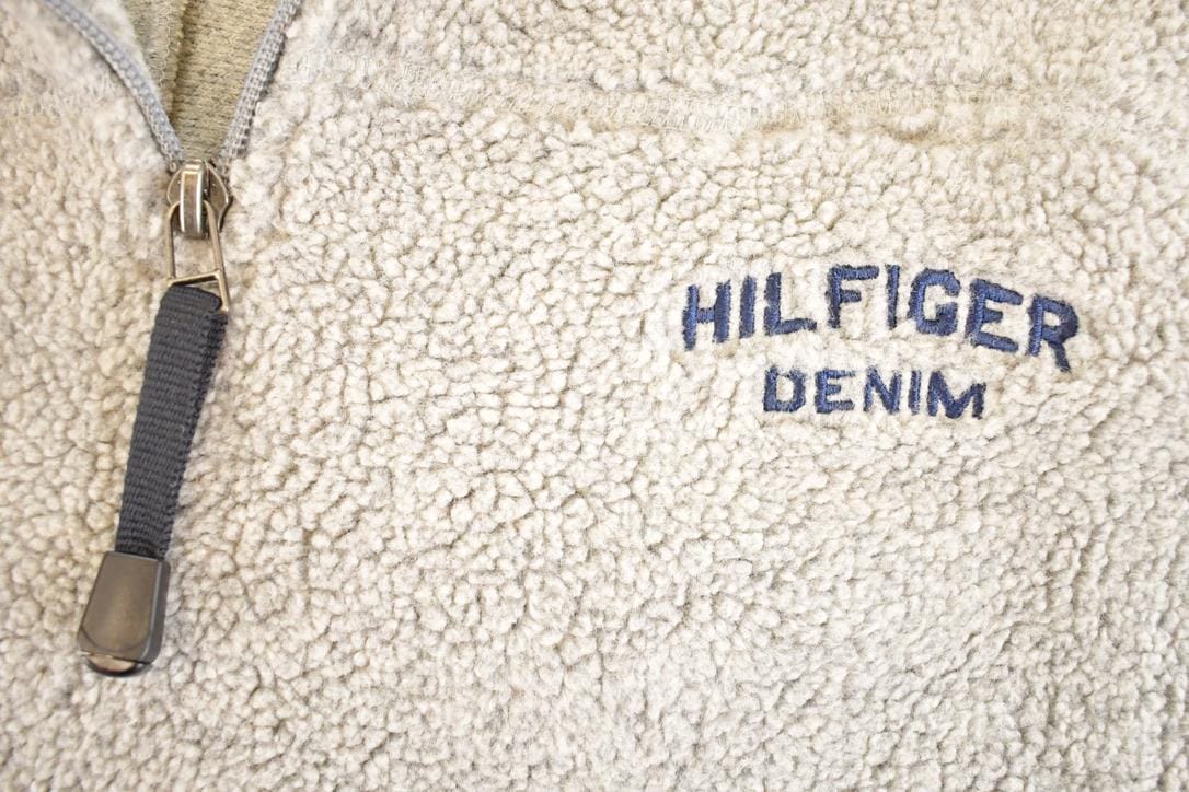 Vintage 1990s Tommy Hilfiger Fleece Full Zip Sweater Men's L from propervintagecanada