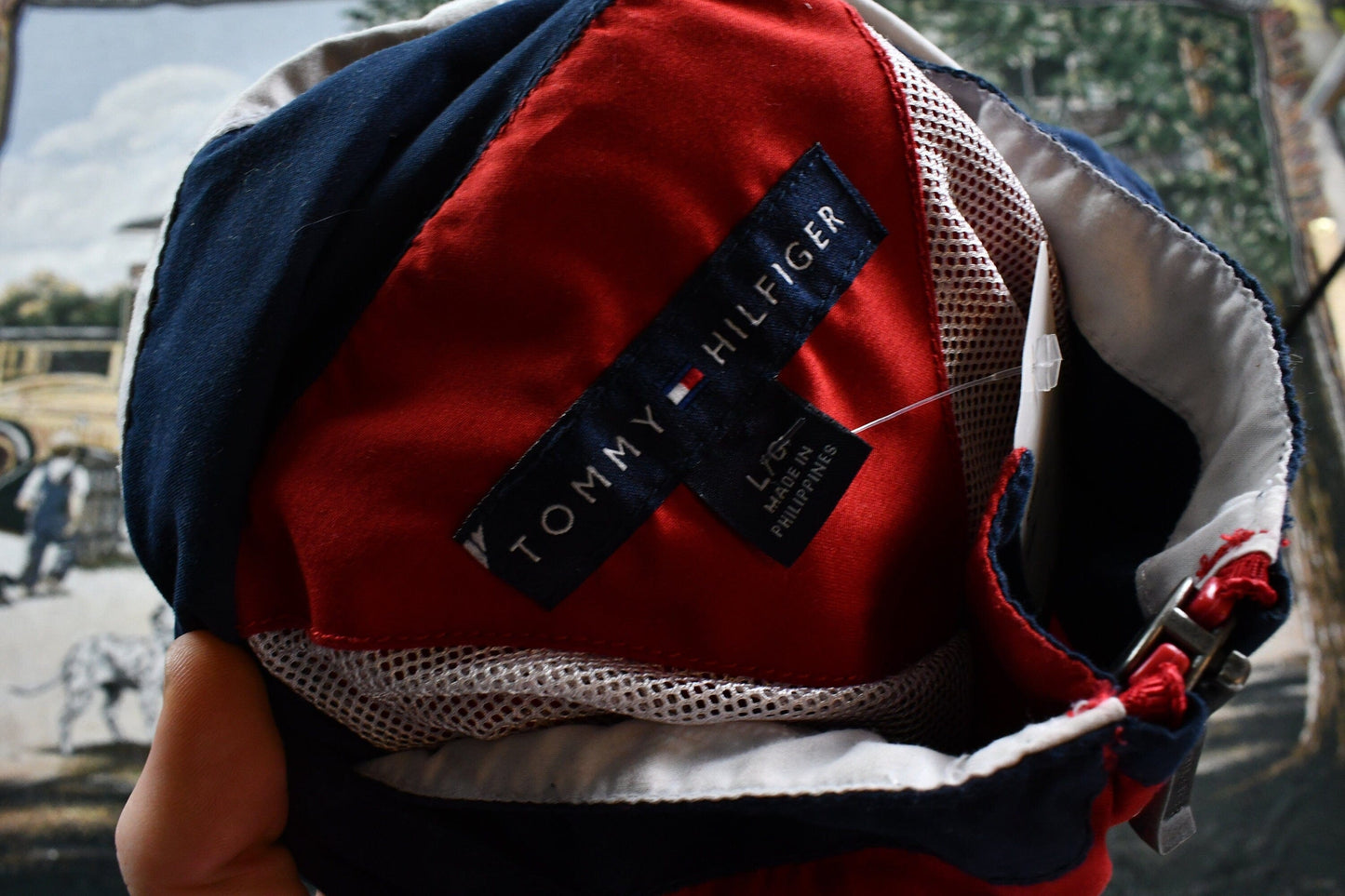 Vintage 1990s Tommy Hilfiger Full Zip Windbreaker Men's Large from propervintagecanada