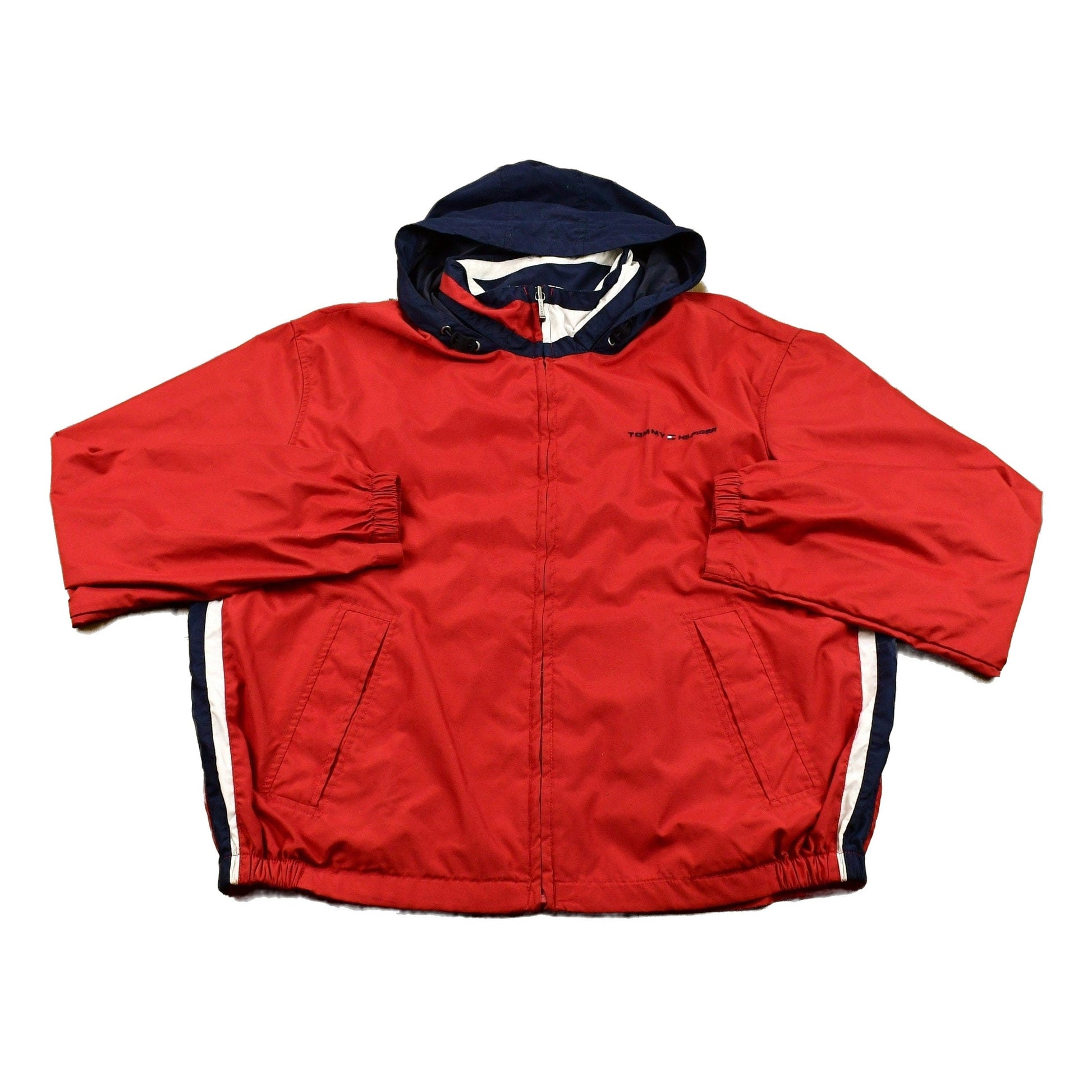 Vintage 1990s Tommy Hilfiger Full Zip Windbreaker Men's Large from propervintagecanada