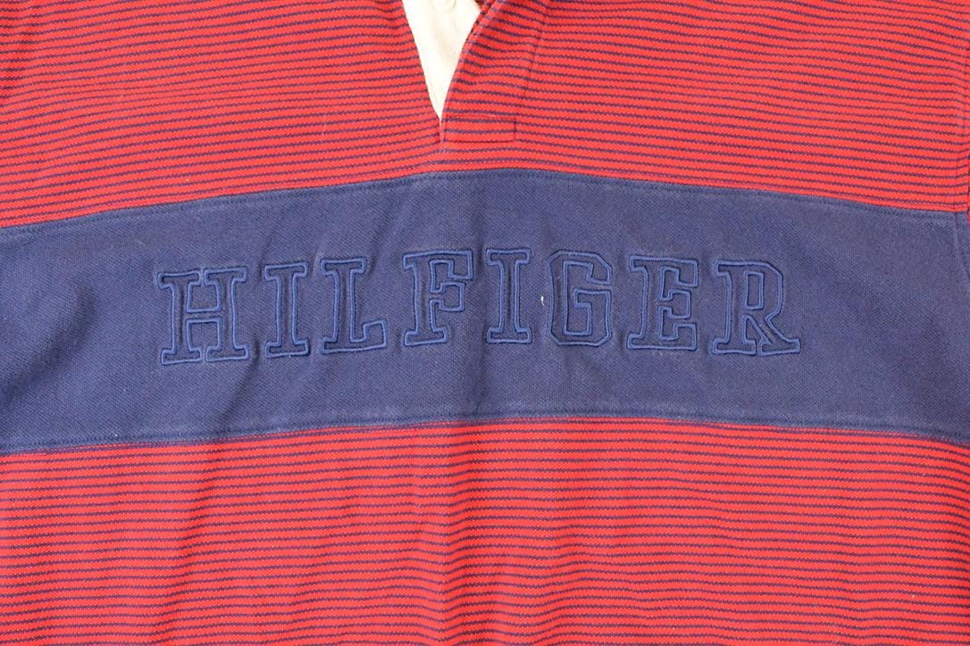 Vintage 1990s Tommy Hilfiger Quarter Button Up Shirt Men's L from propervintagecanada