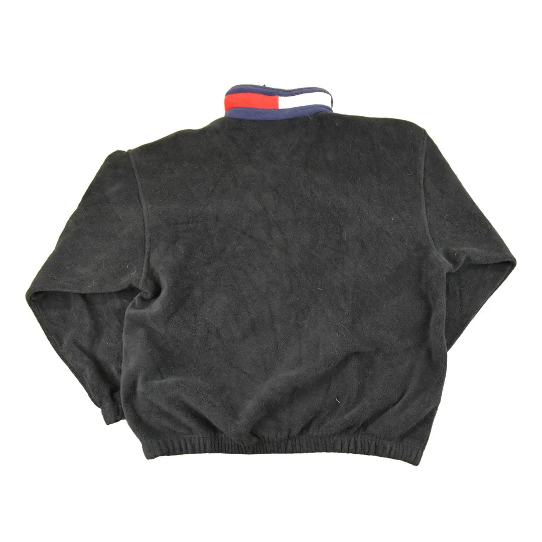 Vintage 1990s Tommy Hilfiger Quarter Zip Fleece Outdoorsman Sweater Men's L from propervintagecanada