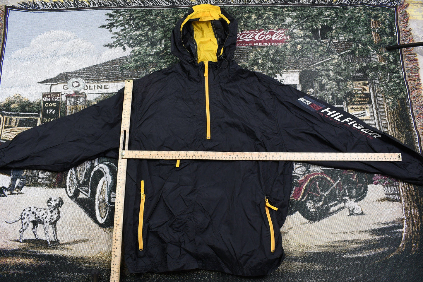 Vintage 1990s Tommy Hilfiger Quarter Zip Windbreaker Men's XL from propervintagecanada