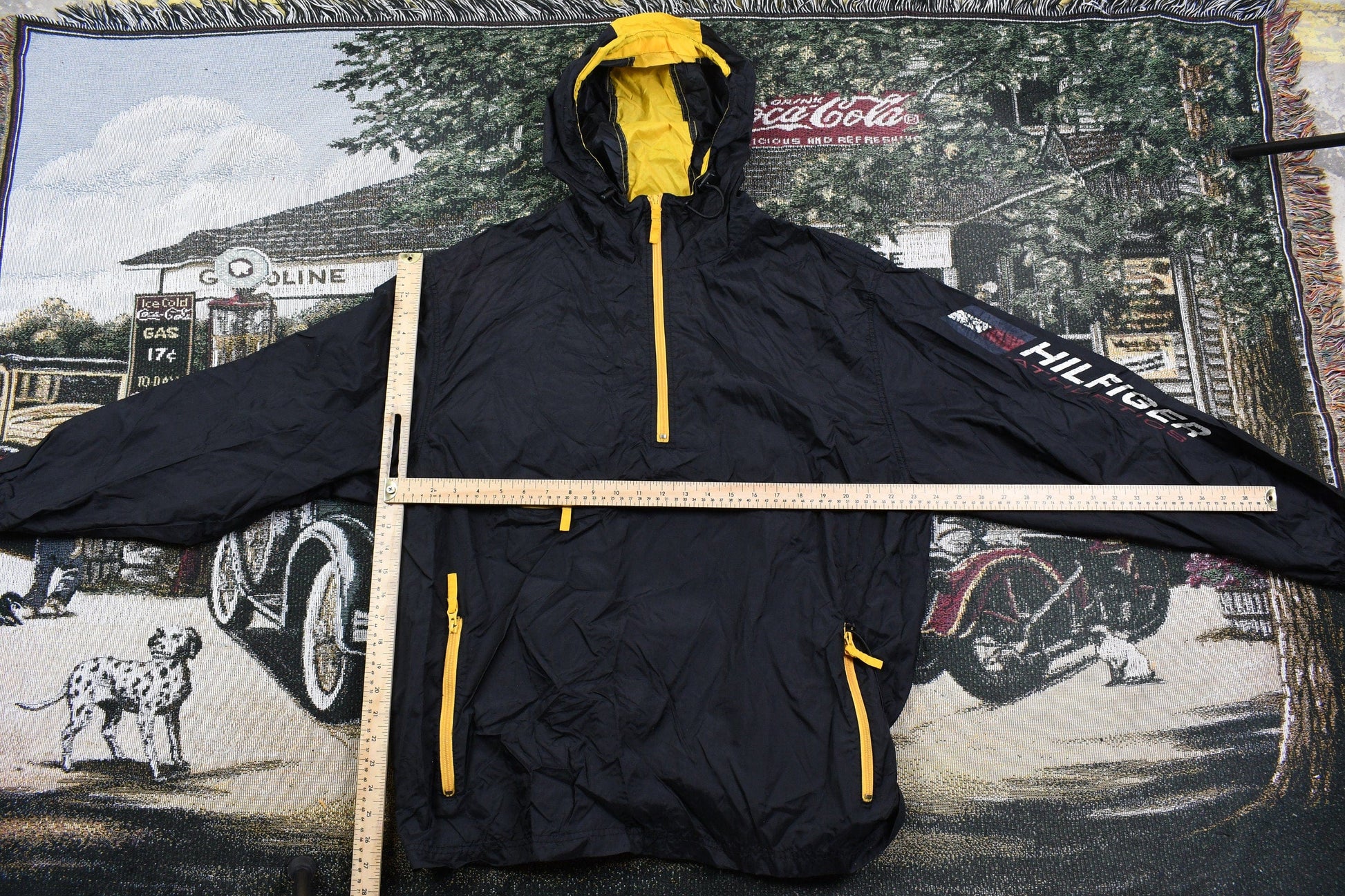 Vintage 1990s Tommy Hilfiger Quarter Zip Windbreaker Men's XL from propervintagecanada