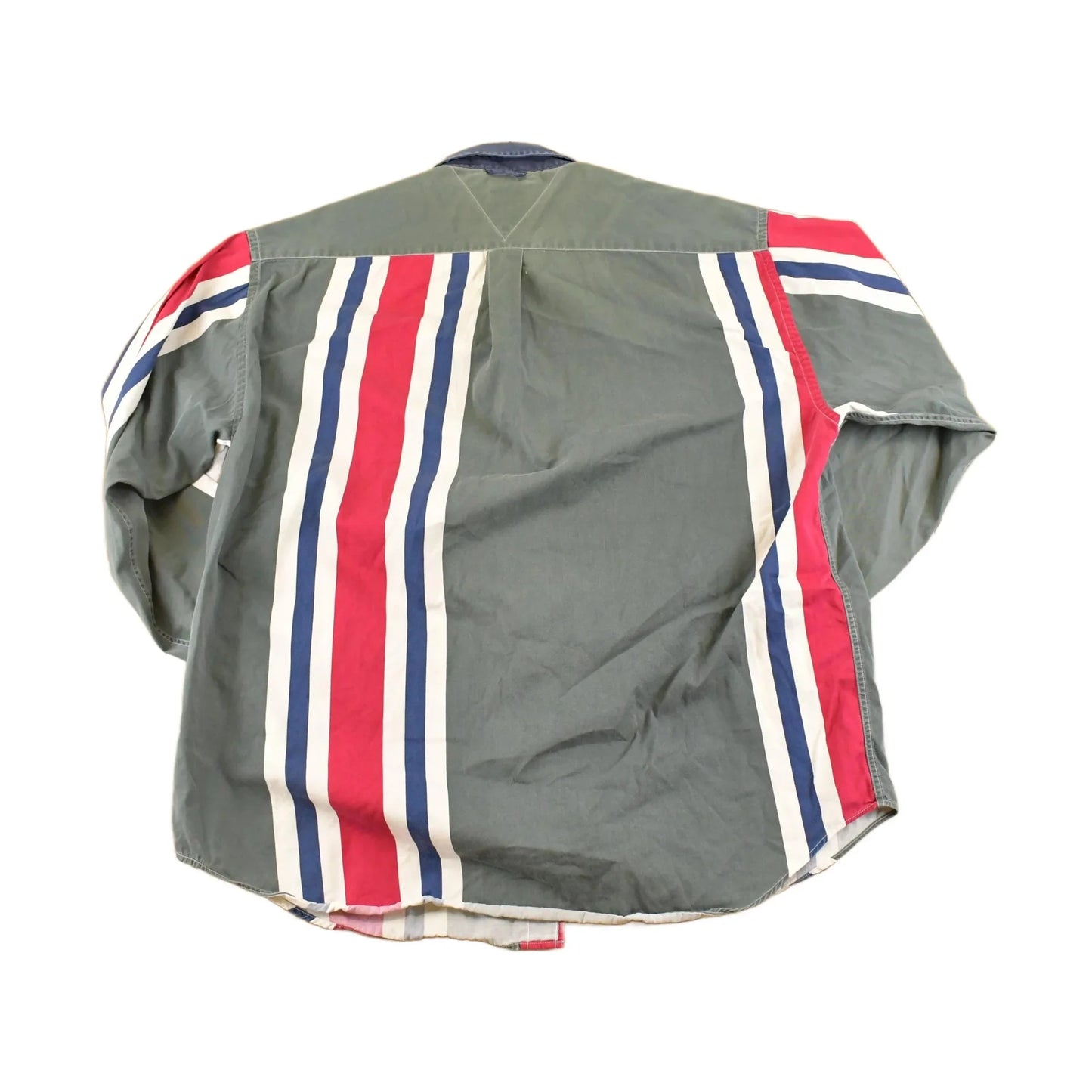 Vintage 1990s Tommy Hilfiger Striped Button Up Shirt Men's XL from propervintagecanada