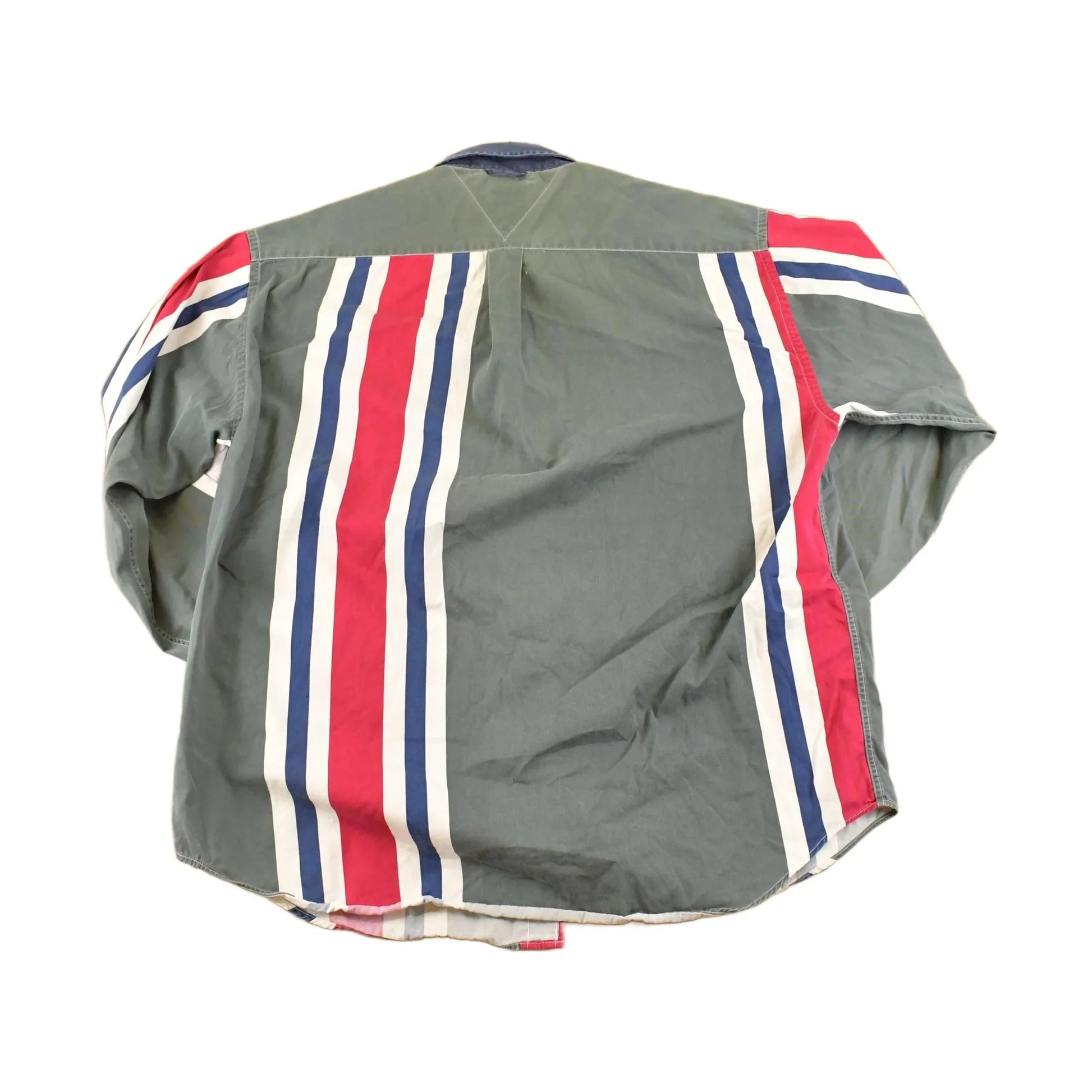 Vintage 1990s Tommy Hilfiger Striped Button Up Shirt Men's XL from propervintagecanada