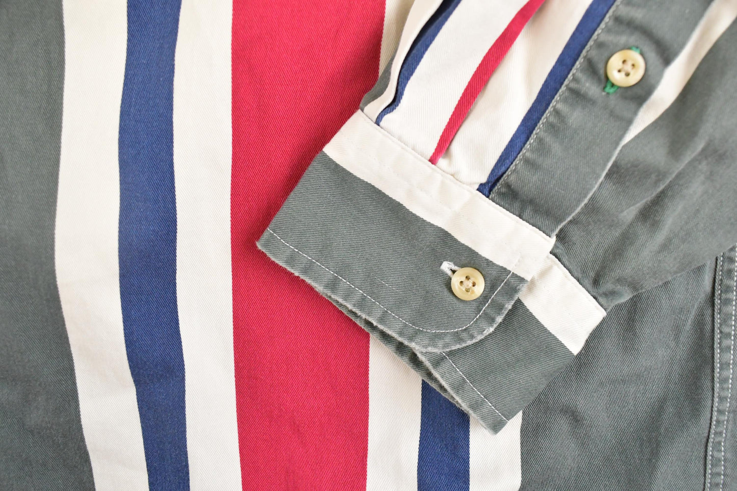 Vintage 1990s Tommy Hilfiger Striped Button Up Shirt Men's XL from propervintagecanada