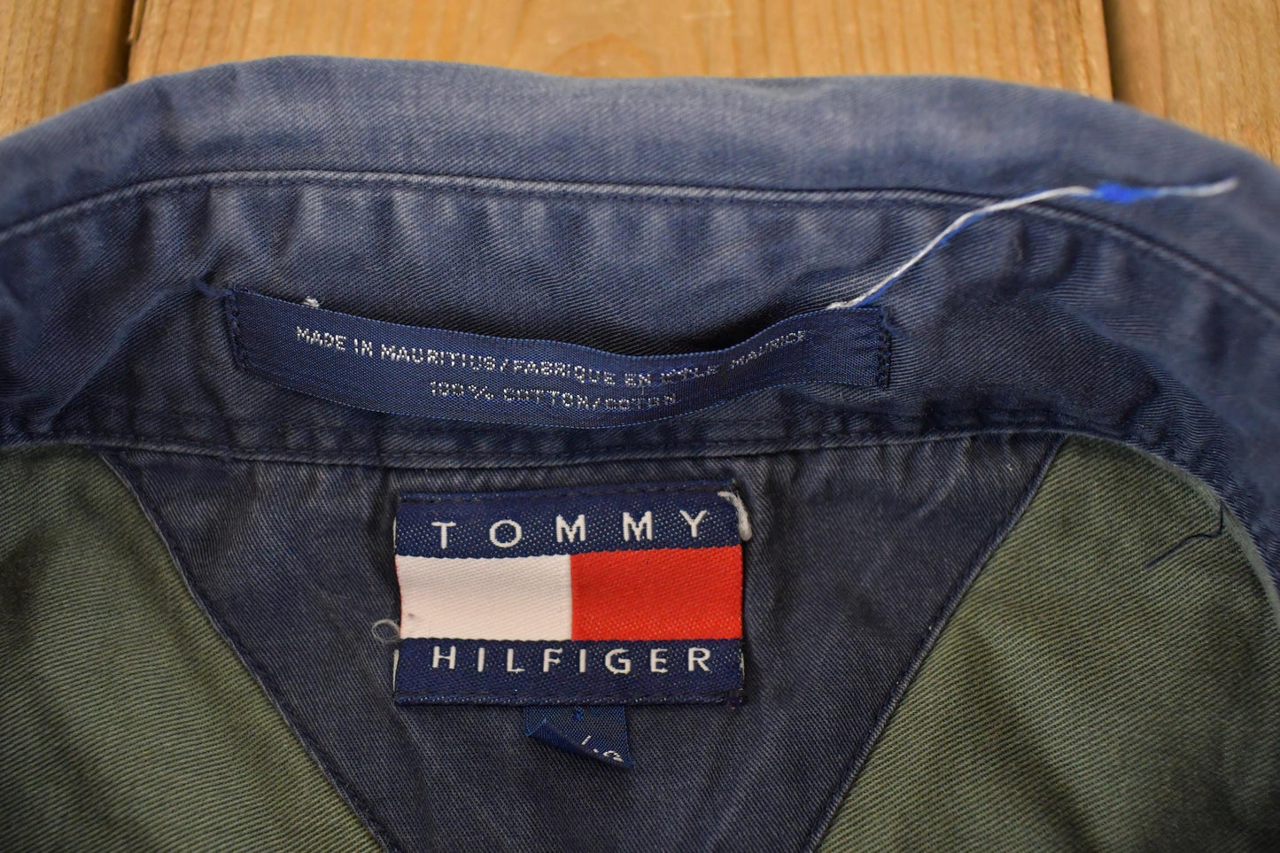 Vintage 1990s Tommy Hilfiger Striped Button Up Shirt Men's XL from propervintagecanada
