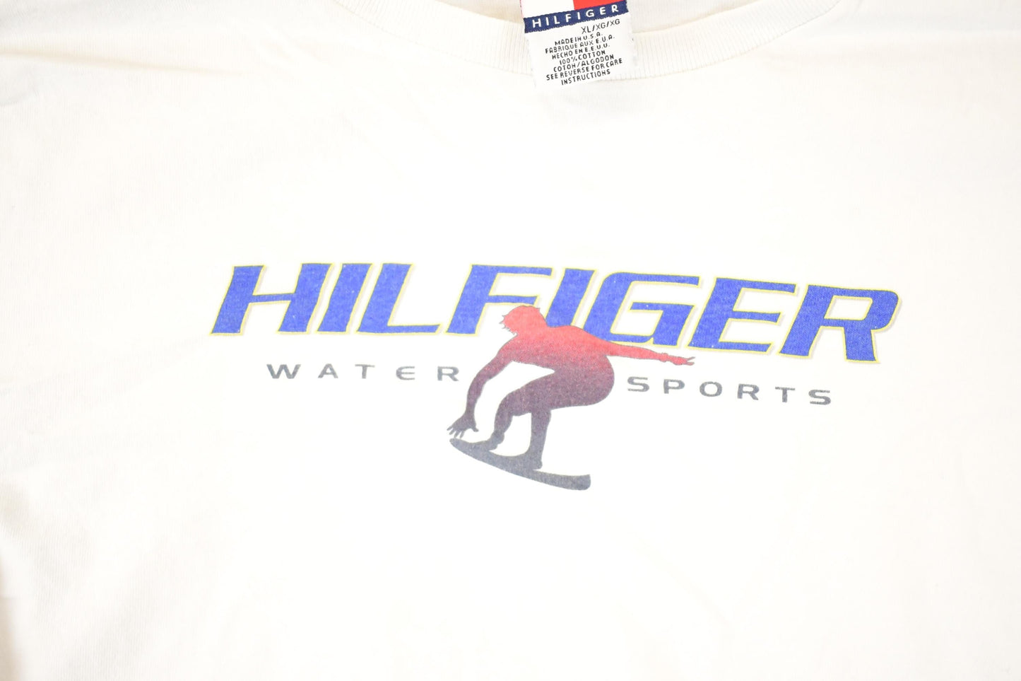 Vintage 1990s Tommy Hilfiger Water Sports Souvenir Travel T-Shirt Men's M from propervintagecanada