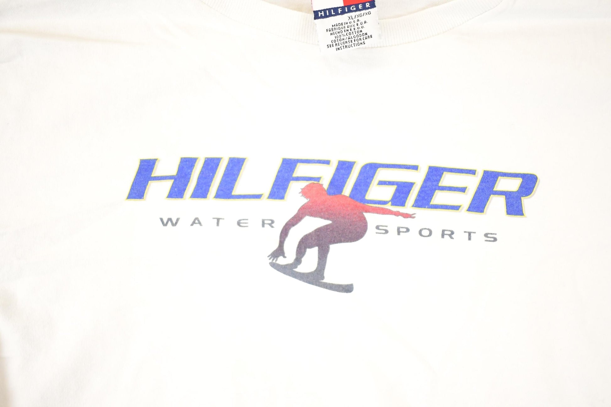 Vintage 1990s Tommy Hilfiger Water Sports Souvenir Travel T-Shirt Men's M from propervintagecanada