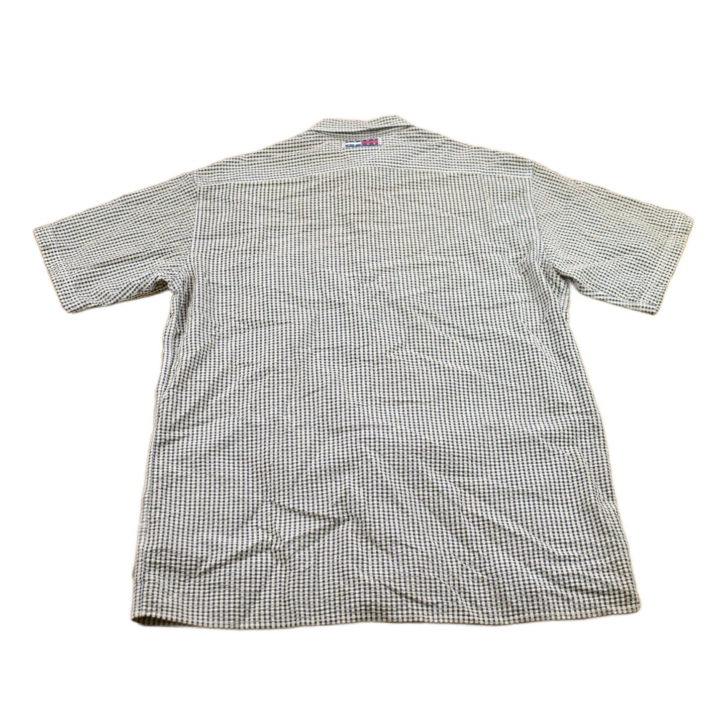 Vintage 1990s Tommy Jeans Checkered Short Sleeve Button Up Shirt Men's Large from propervintagecanada