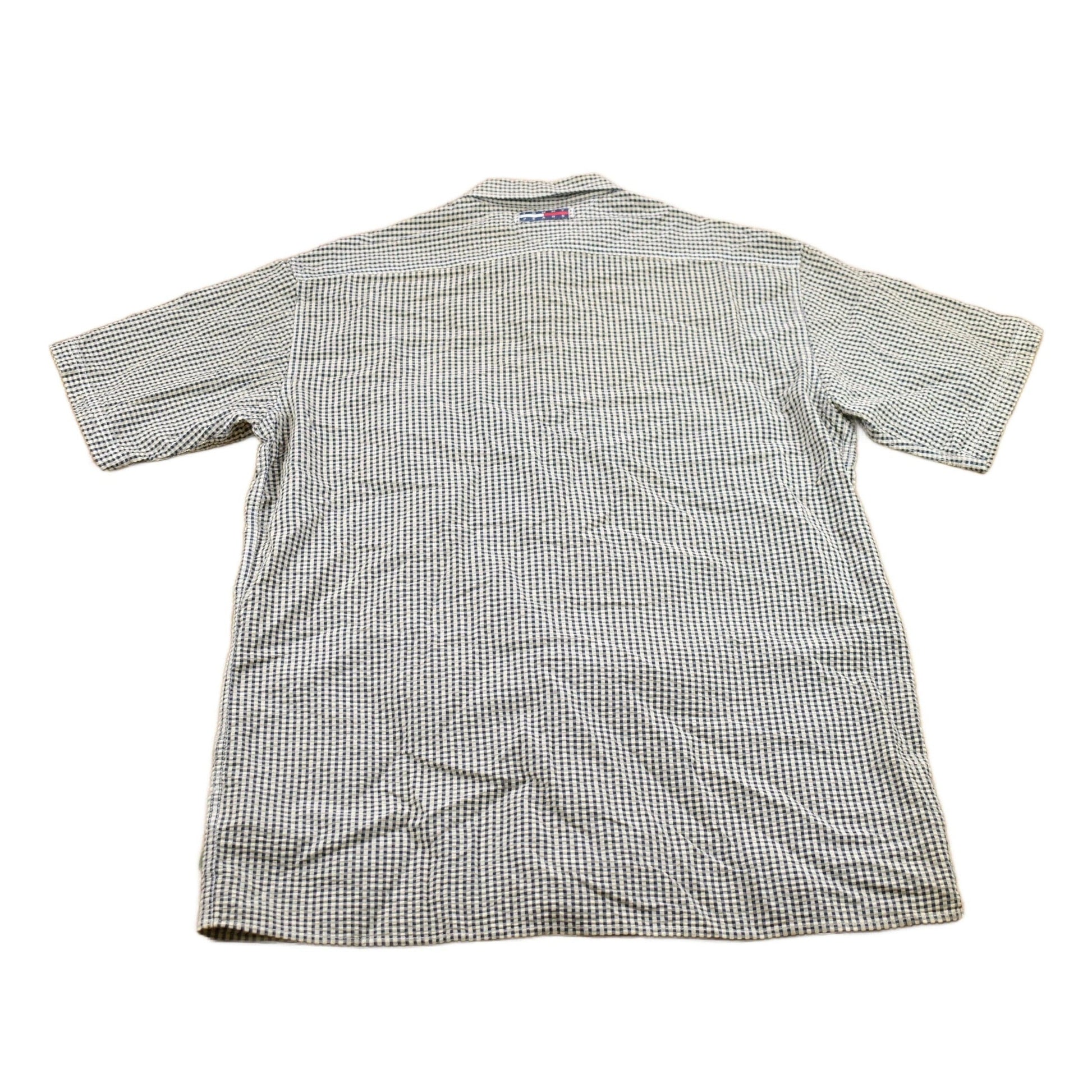 Vintage 1990s Tommy Jeans Checkered Short Sleeve Button Up Shirt Men's Large from propervintagecanada