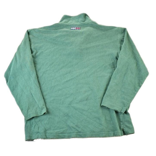 Vintage 1990s Tommy Jeans Souvenir Quarter Zip Crewneck Sweatshirt Made In USA Men's Large from propervintagecanada