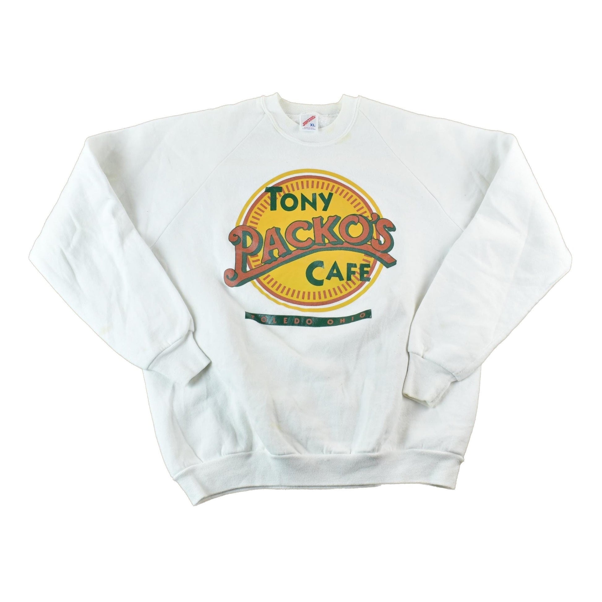 Vintage 1990s Tony Packo's Cafe Souvenir Crewneck Sweatshirt Men's XL from propervintagecanada
