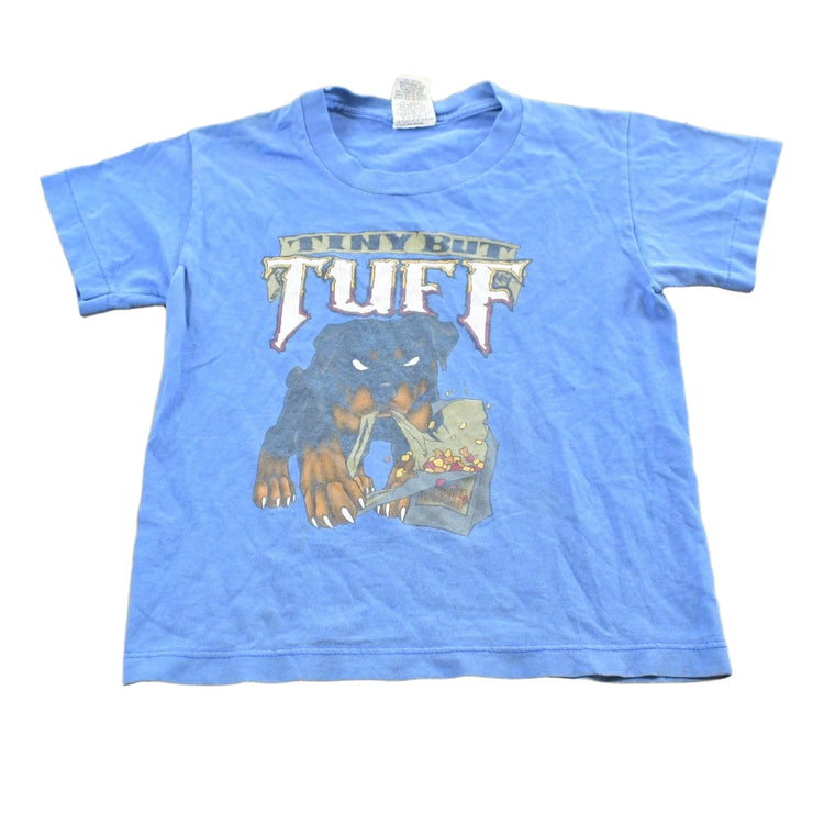 Vintage 1990s Top Pup Tiny But Tuff Rotweiler Graphic T Shirt Youth 6 from propervintagecanada