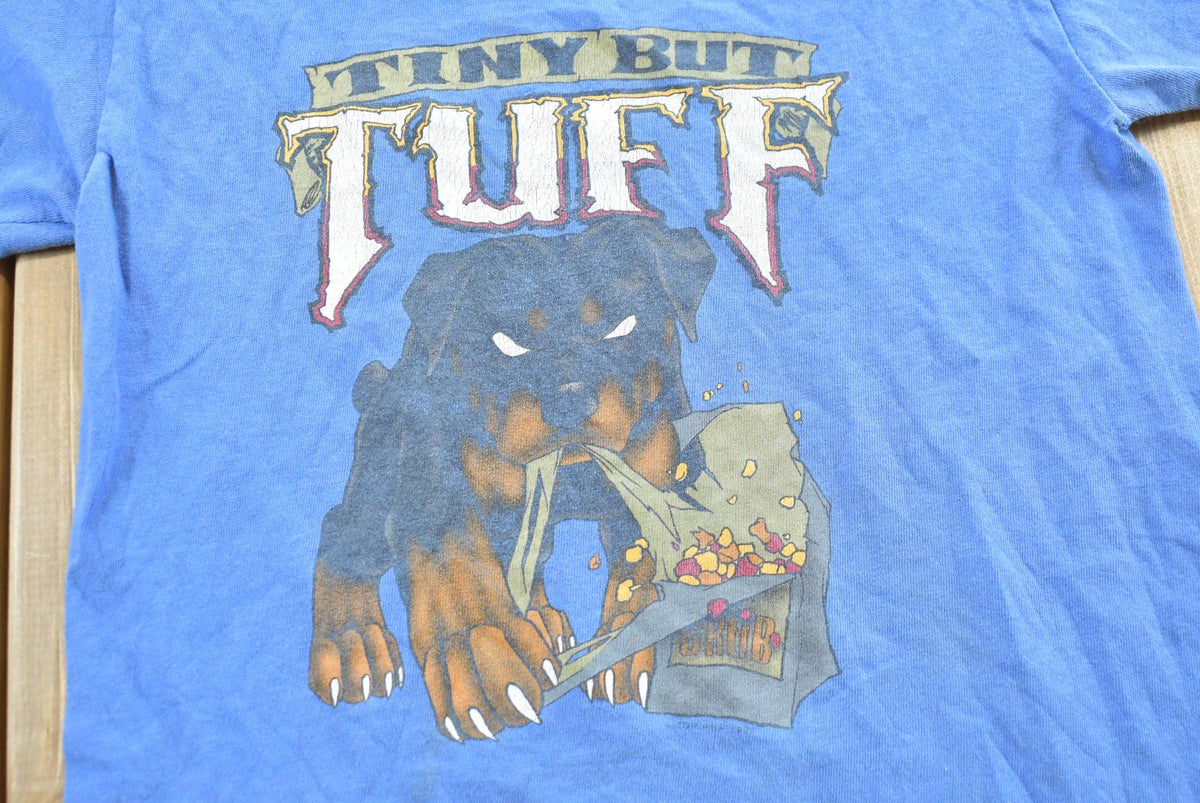 Vintage 1990s Top Pup Tiny But Tuff Rotweiler Graphic T Shirt Youth 6 from propervintagecanada