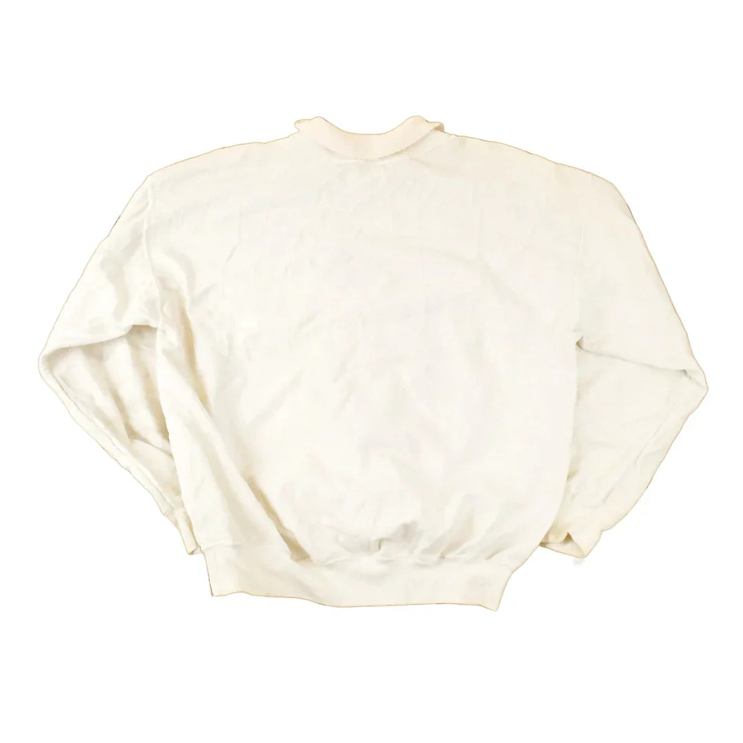 Vintage 1990s Top Stitch Embroidered Deer Graphic Print Collared Sweatshirt Womens L from propervintagecanada