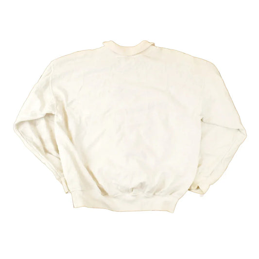 Vintage 1990s Top Stitch Embroidered Deer Graphic Print Collared Sweatshirt Womens L from propervintagecanada