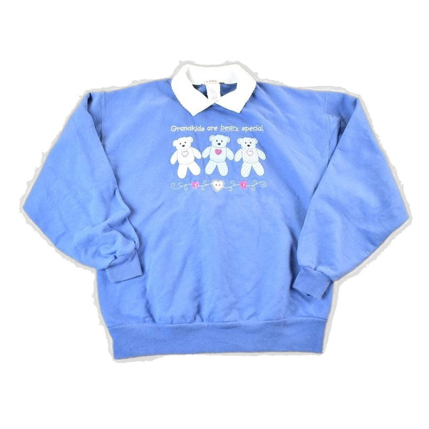 Vintage 1990s Top Stitch Grandkids Are Beary Special Collared Crewneck Sweatshirt Womens M from propervintagecanada