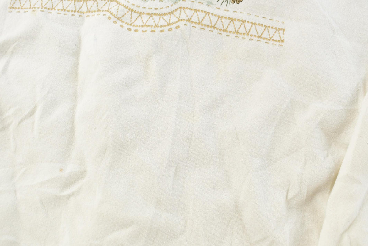Vintage 1990s Top Stitch Morning Sun Horses Embroidered Collared Sweatshirt Men's L from propervintagecanada