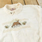 Vintage 1990s Top Stitch Morning Sun Horses Embroidered Collared Sweatshirt Men's L from propervintagecanada