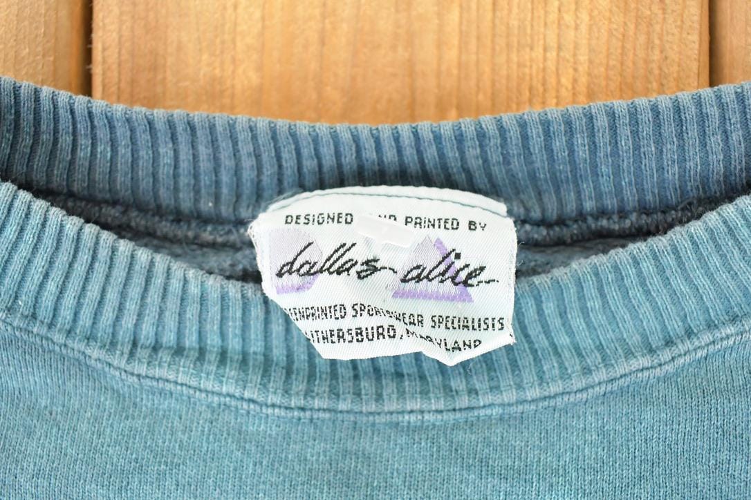 Vintage 1990s Torch Lake Embroidered Compass Crewneck Sweatshirt Men's XL from propervintagecanada