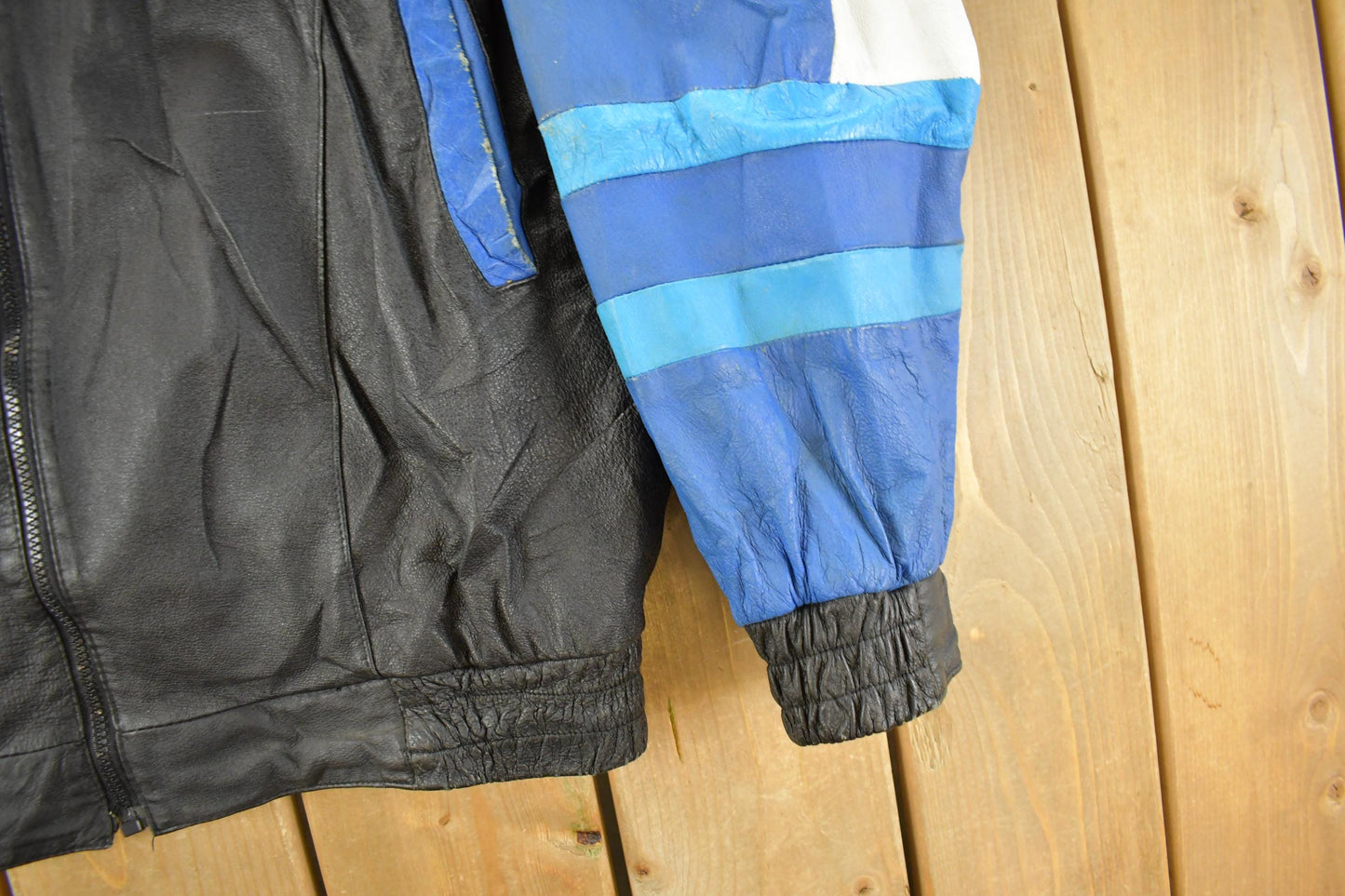 Vintage 1990s Toronto Blue Jays Looney Tunes Leather Jacket Men's Large from propervintagecanada