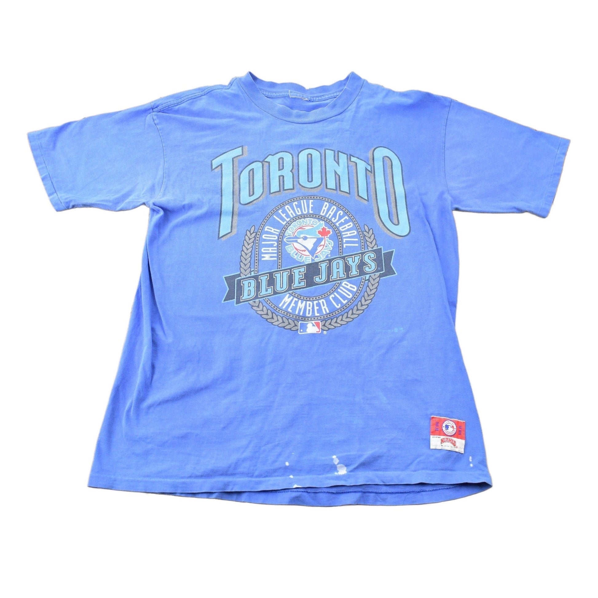 Vintage 1990s Toronto Blue Jays Member Club Nutmeg MLB Graphic T-shirt Men's Large from propervintagecanada