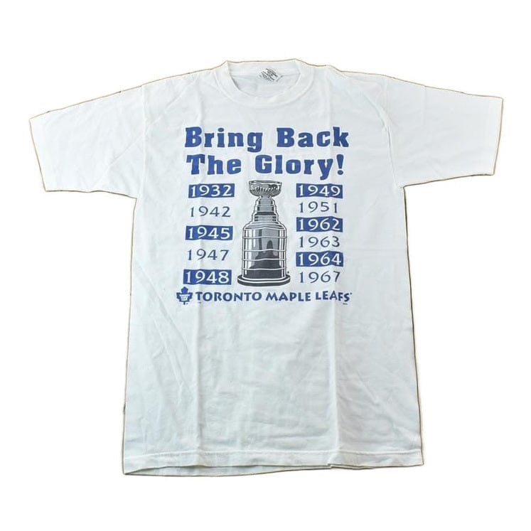 Vintage 1990s Toronto Maple Leafs Bring The Glory Back Stanley Cup NHL Graphic T-Shirt Men's Large from propervintagecanada