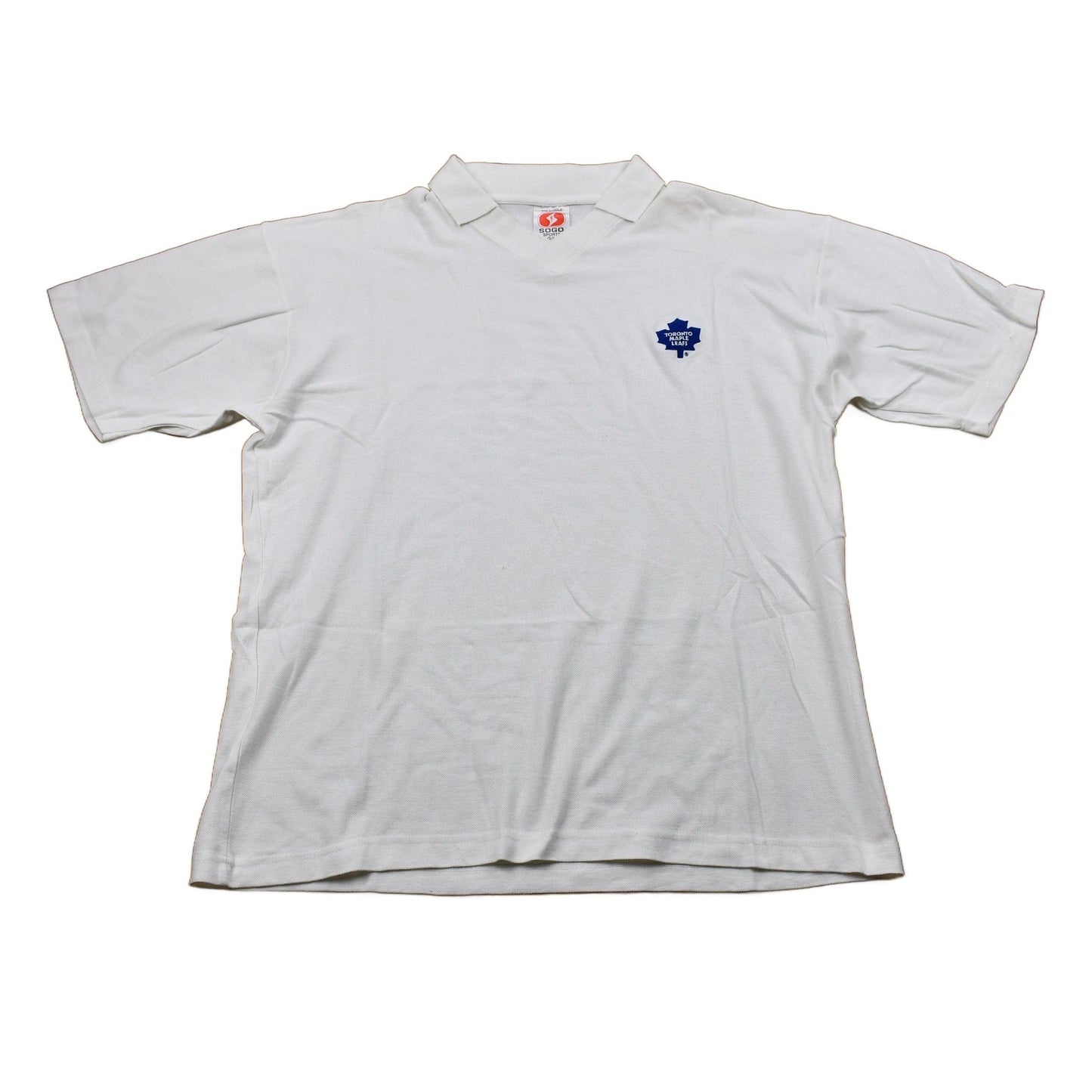 Vintage 1990s Toronto Maple Leafs Embroidered Collared T-Shirt Men's Large from propervintagecanada