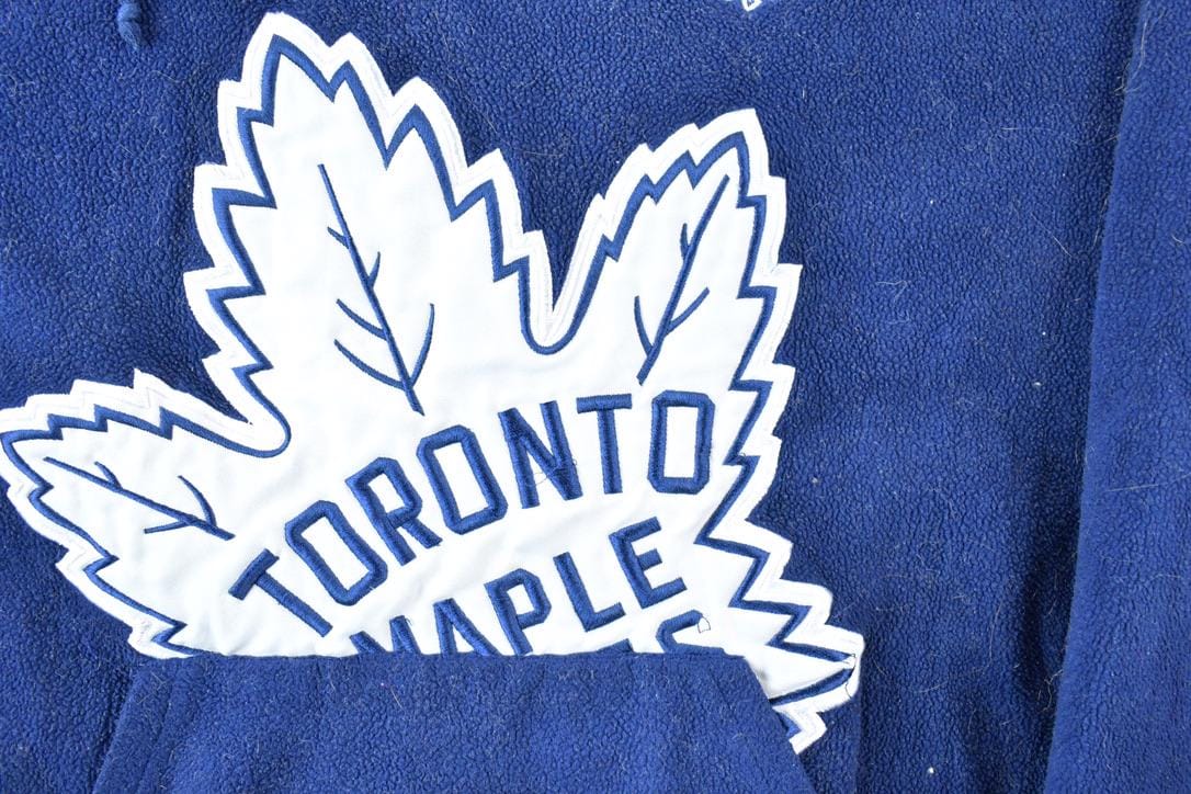 Vintage 1990s Toronto Maple Leafs Fleece NHL Hoodie Sweater Men's XL from propervintagecanada