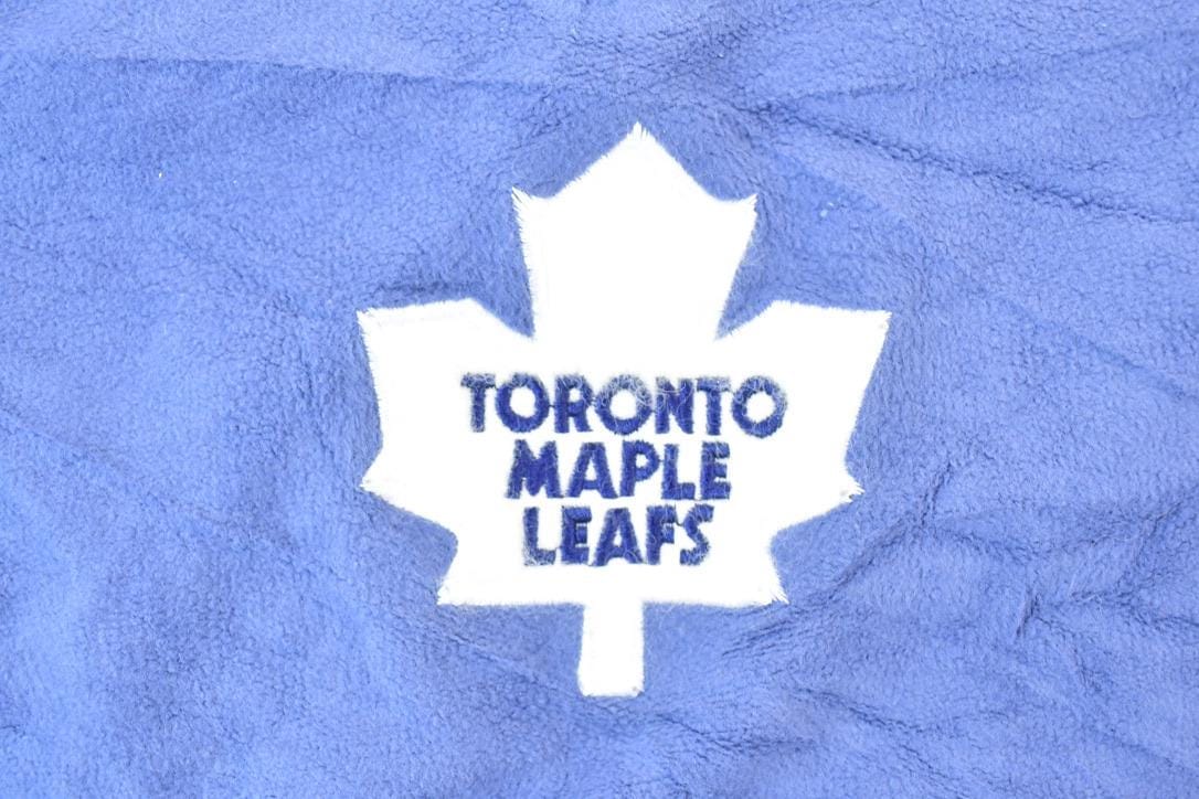 Vintage 1990s Toronto Maple Leafs Fleece Quarter Zip Collared NHL Hockey Sweatshirt Men's Small from propervintagecanada