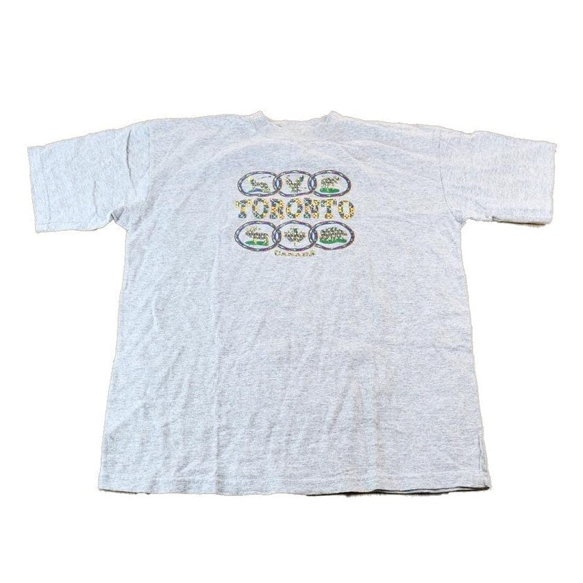 Vintage 1990s Toronto Ontario Canada Tartan Style Wildlife Graphic T-Shirt Men's M-L from propervintagecanada