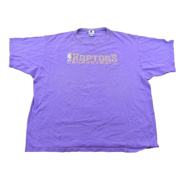 Vintage 1990s Toronto Raptors NBA Basketball Champion Graphic T-Shirt Men's 2XL from propervintagecanada