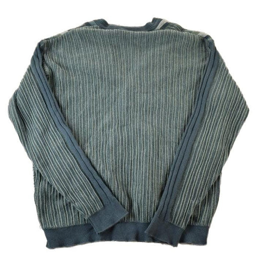 Vintage 1990s Tosani Cable Abstract Knit Perfect Mild Distress Cardigan Sweater Made In Canada from propervintagecanada