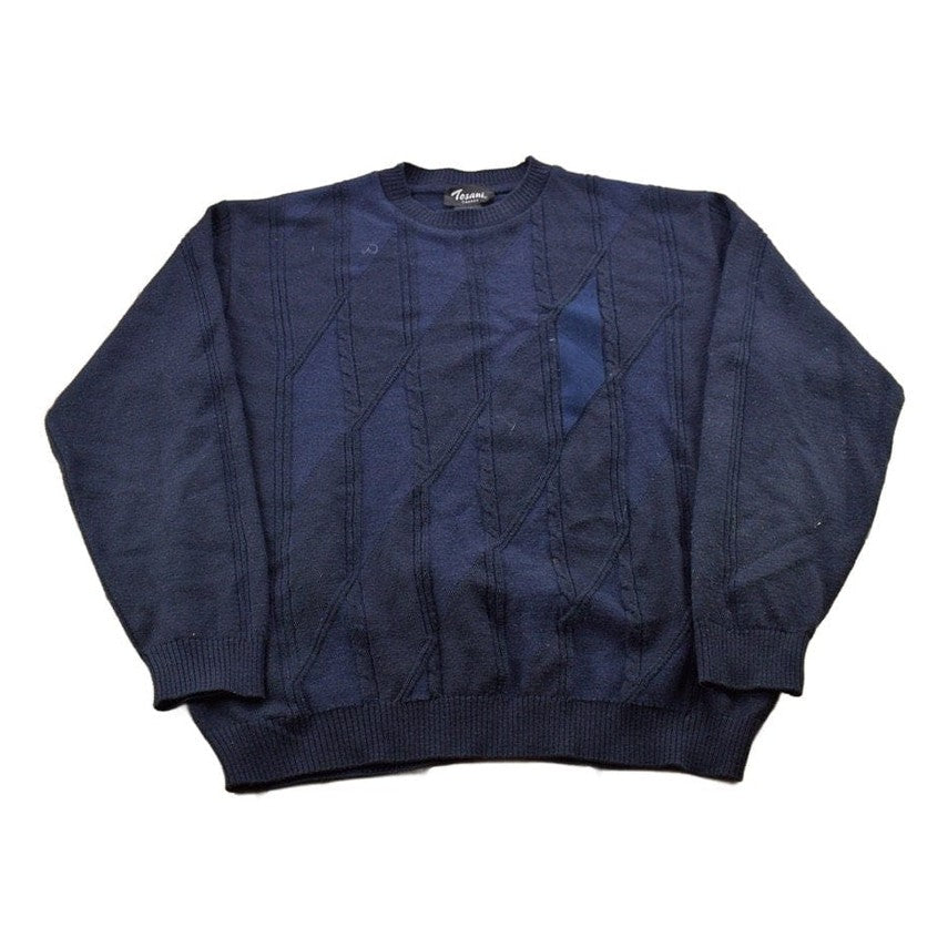 Vintage 1990s Tosani Knitted Crewneck Sweater Men's Large from propervintagecanada