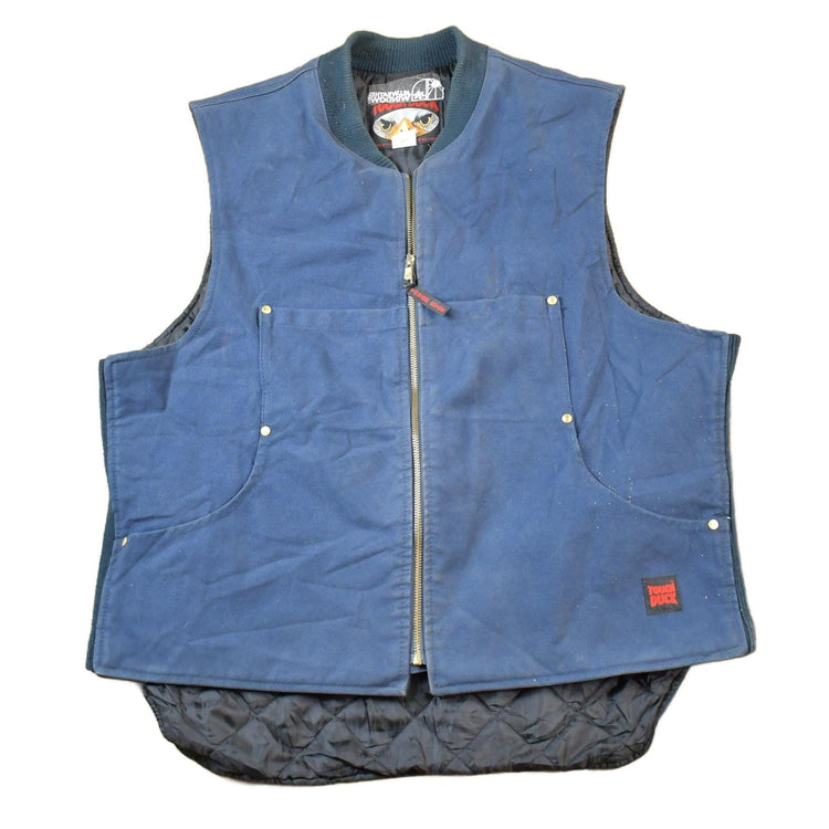 Vintage 1990s Tough Duck Distressed Work Vest Jacket Men's XL from propervintagecanada