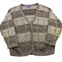 Vintage 1990s Town Craft Knitted Plaid Cardigan Sweater Men&