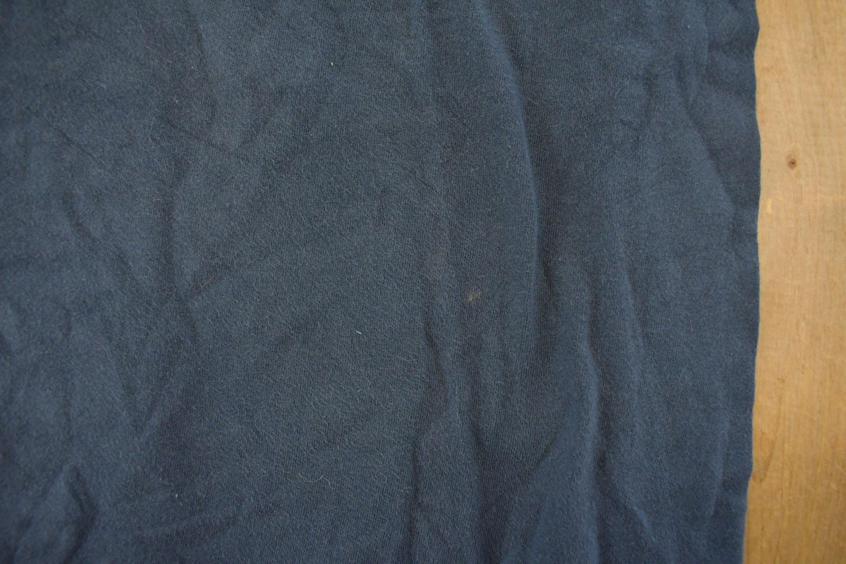 Vintage 1990s Towncraft Blank Navy Blue Pocket T-Shirt Men's L from propervintagecanada