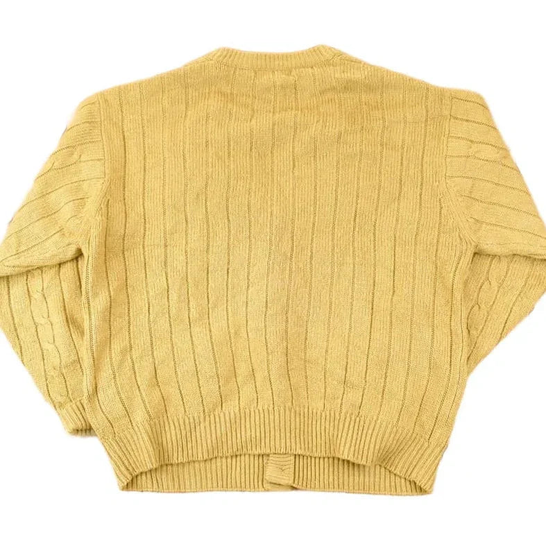 Vintage 1990s Towncraft Cable Knit Cardigan Sweater Men's L from propervintagecanada
