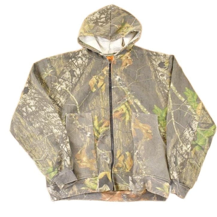 Vintage 1990s Trail Crest AOP Realtree Graphic Print Full Zip Hoodie Sweatshirt Men's L from propervintagecanada