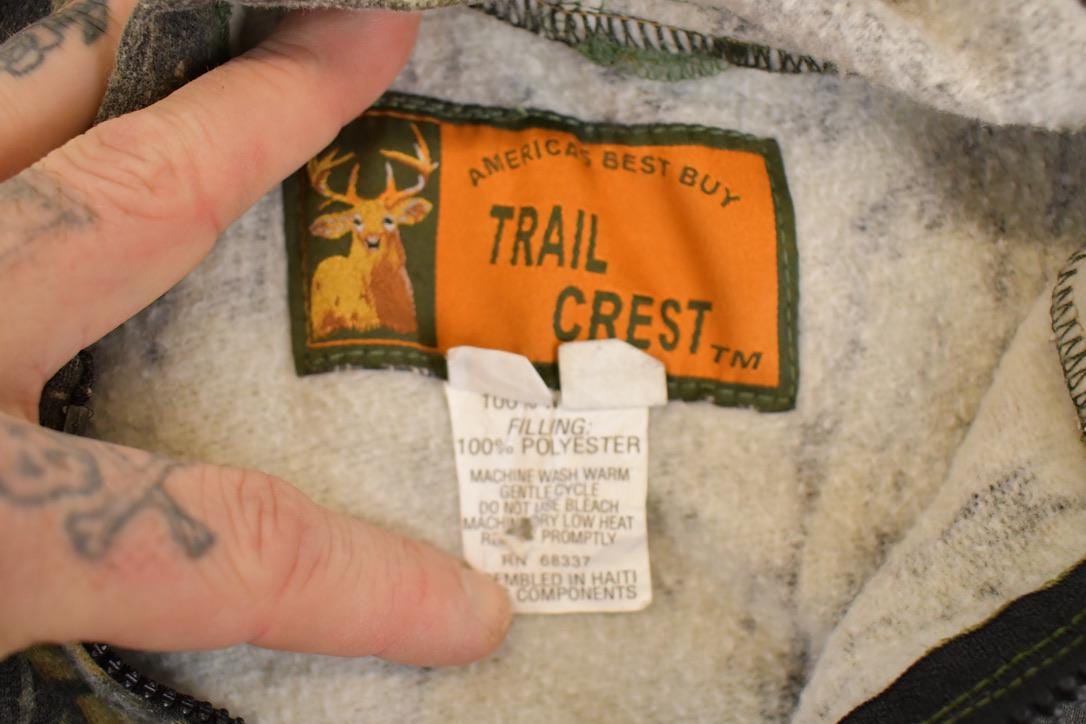 Vintage 1990s Trail Crest AOP Realtree Graphic Print Full Zip Hoodie Sweatshirt Men's L from propervintagecanada