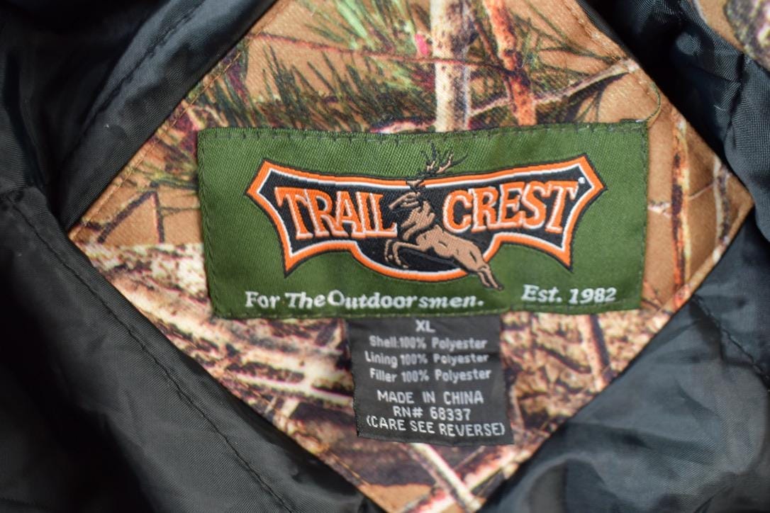 Vintage 1990s Trail Crest Highland Camo Bomber Jacket Men's XL from propervintagecanada