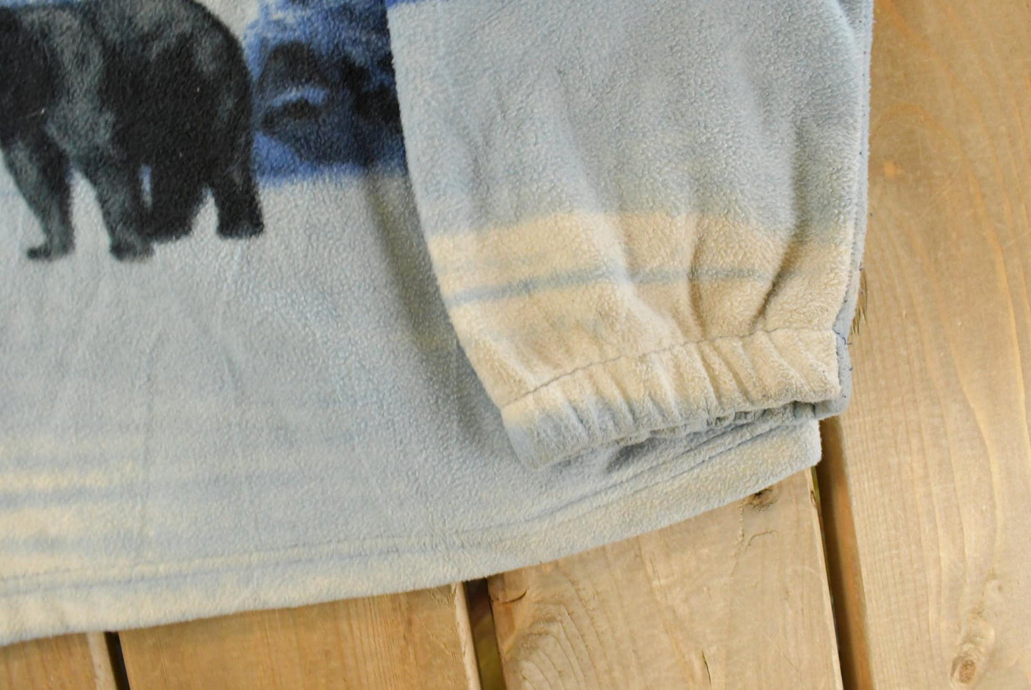 Vintage 1990s Trail Crest Winter Bear Theme Full Zip Fleece Sweater Jacket Men's 3XL from propervintagecanada