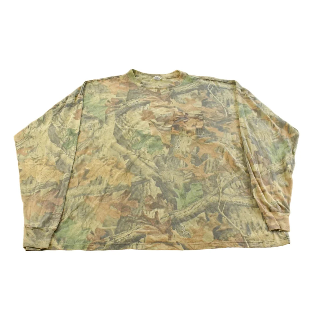 Vintage 1990s Tree Camo Long Sleeve T-Shirt Men's 4XL from propervintagecanada
