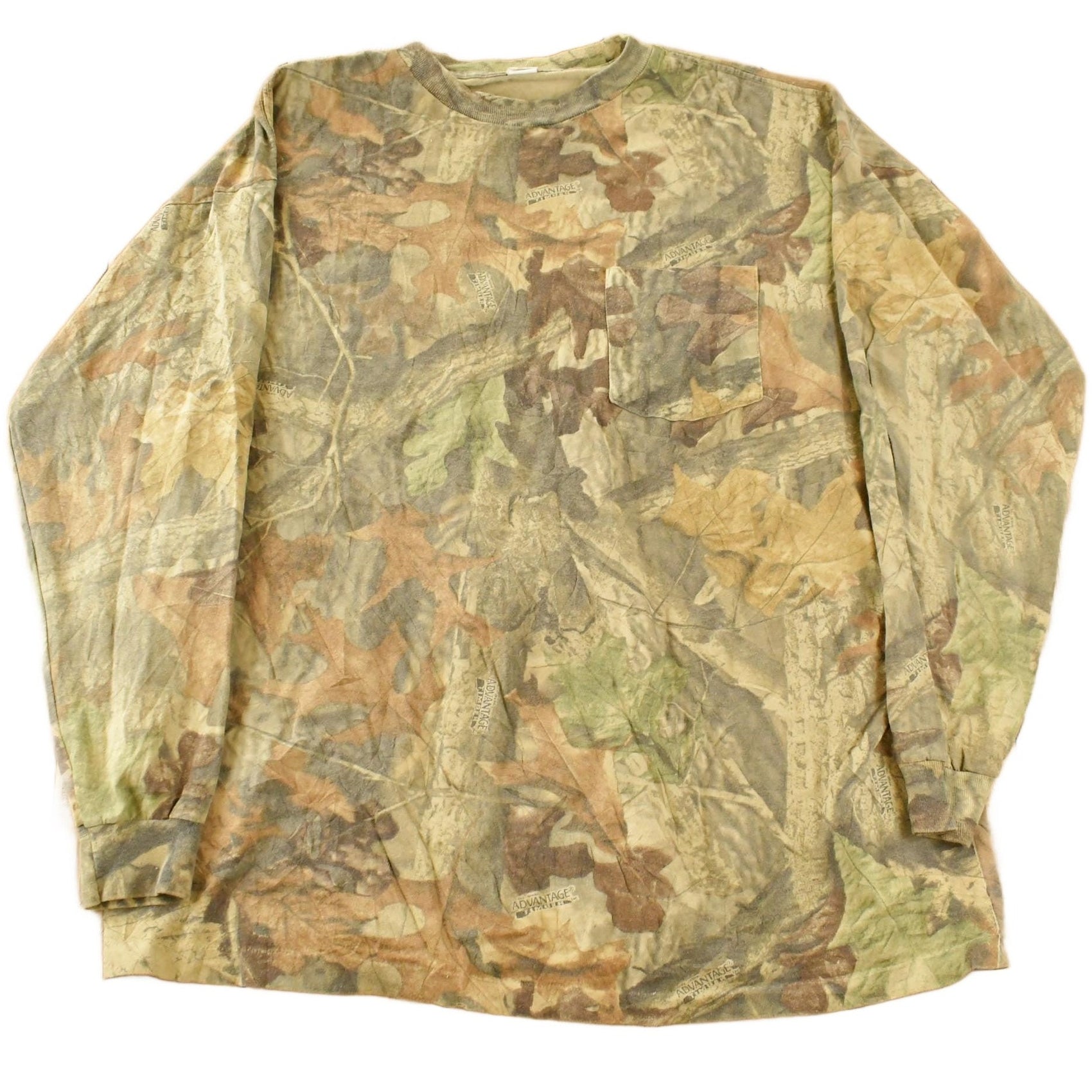 Vintage 1990s Tree Camo Long Sleeve T-Shirt Men's XL from propervintagecanada