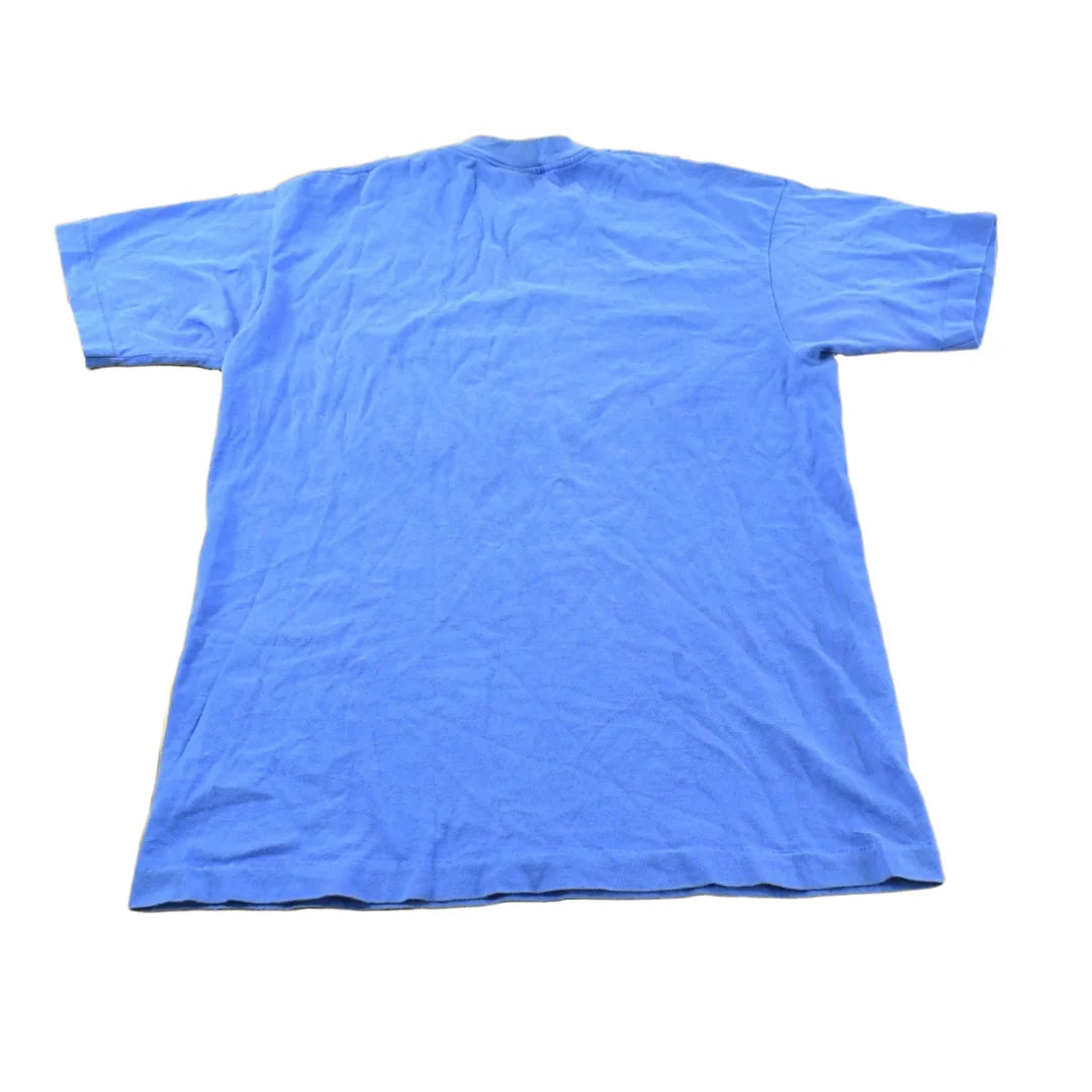 Vintage 1990s Trend Basics Blank Blue Pocket T-Shirt Men's L from propervintagecanada
