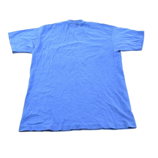 Vintage 1990s Trend Basics Blank Blue Pocket T-Shirt Men's L from propervintagecanada