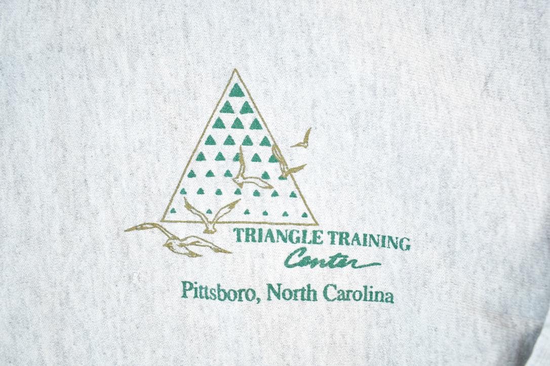 Vintage 1990s Triangle Training Centre Crossgrain Crewneck Sweatshirt Mens L from propervintagecanada