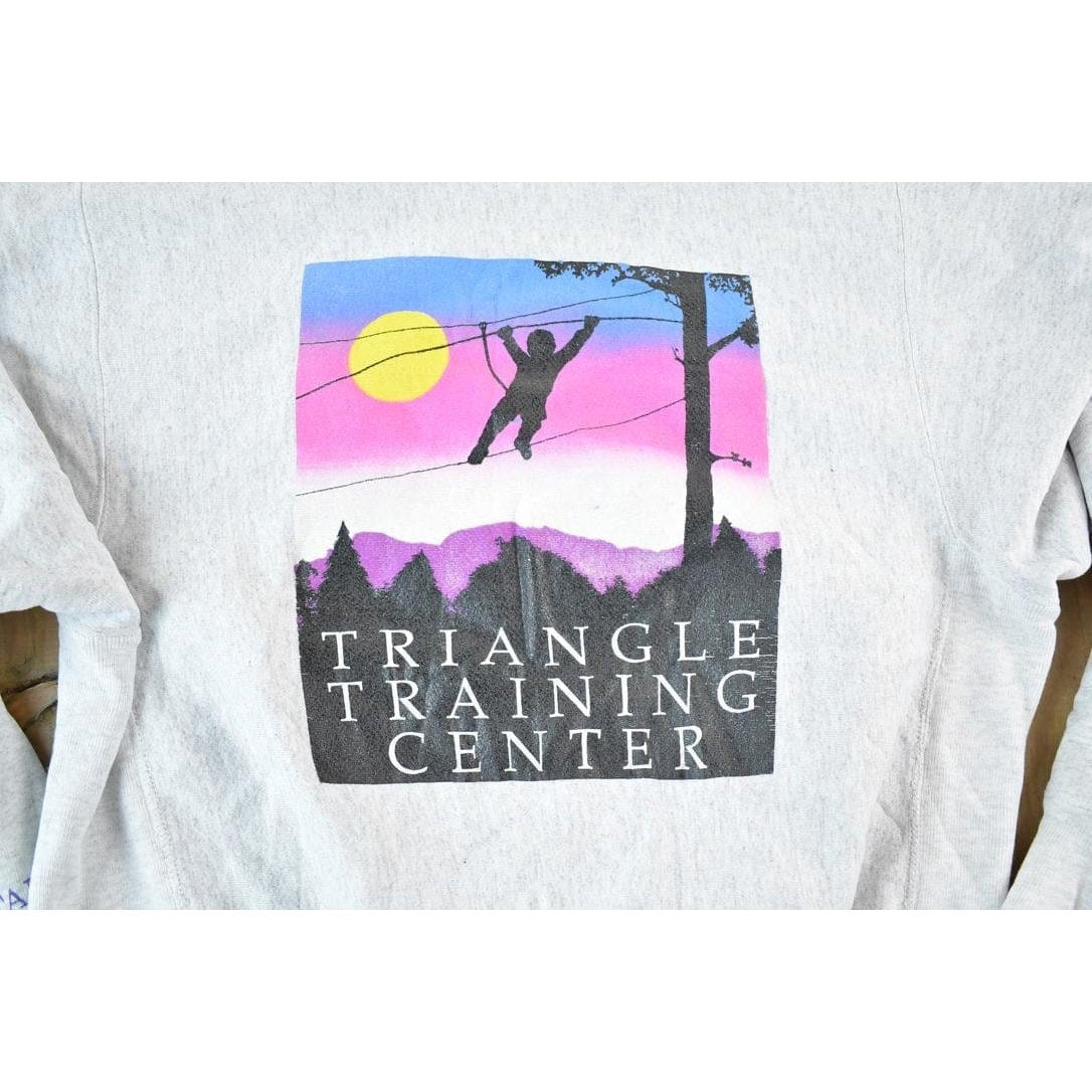 Vintage 1990s Triangle Training Centre Crossgrain Crewneck Sweatshirt Mens L from propervintagecanada